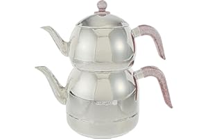 Korkmaz Caydanlik A 195 Théière en acier inoxydable pour induction 18/10 Rose Format A195