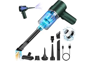 Yeegnar Handstaubsauger, Handsauger Kabellos 6000PA,Mini Autostaubsauger mit Typ-C-Aufladung 30min Laufzeit,HEPA-Filterung,Leicht Tragbarer Akku-Staubsauger für Küche, Auto,Flüssigkeit