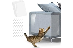 Kito Lee Cat Scratch Protectors, Sofa & Furniture Guard, 6PCS (Transparent, Easy to Install, Non-Toxic)