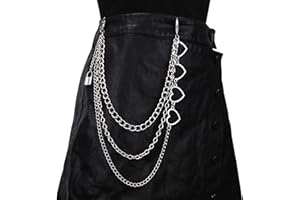 Milakoo Punk Pants Chain Jeans Link Hip Hop Gothic Chain Belt Multi Layer Pants Chain Wallet Chain para Hombres Mujeres