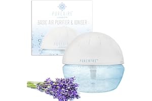 PureAire Air Purifier For Home Bedroom & Office Dust Cleaner Air Filter Aroma Diffuser Ioniser LED Light Water Air Purifier Allergies Cooking Smoke Smell Removal Pet Odour Dust Collector Hayfever