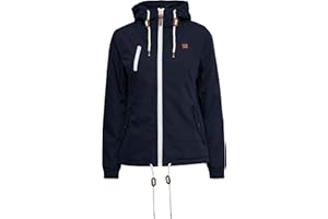 OXMO OXTilda Damen Jacke Übergangsjacke mit Kapuze Kordelzügen Eingrifftaschen Regular fit