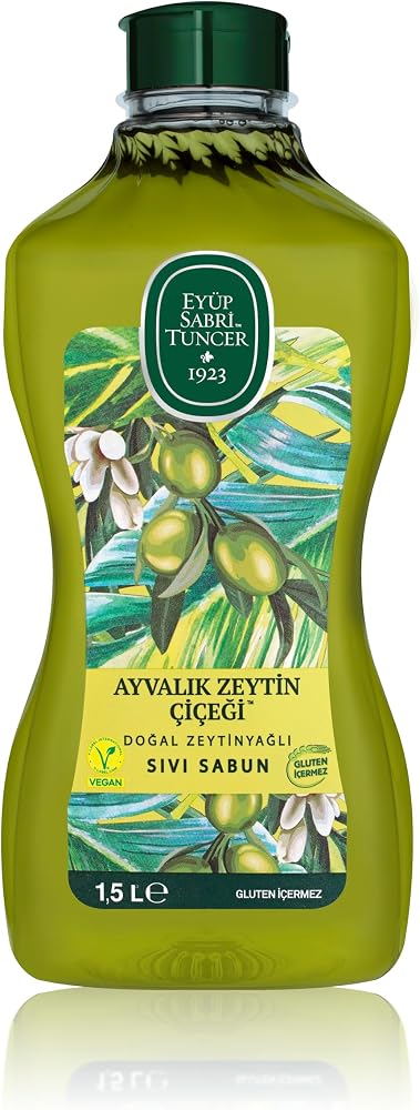 Eyüp Sabri Tuncer Doğal Zeytinyağlı Sıvı Sabun Ayvalık Zeytin Çiçeği 1,5 L Pet Şişe 1 Paket