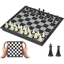 HERCHR Holzschachfiguren Set - 32 Teile Mit Schachbrett