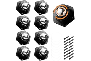 HASLED 8er-Set Schwerlast-Möbelrollen selbstklebend - 360° drehbar, Maximale Belastung: 200 kg | für Möbel, Küchengeräte & Aufbewahrungsboxen | Kugelrollen Mini mit Edelstahlkugeln