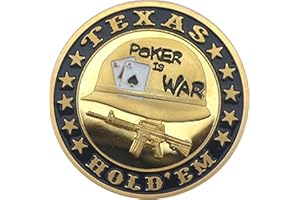 POKEO Pokerguard Poker Card Guard "Poker is War" Real Gold-Plated Poker Accessories