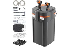 VEVOR Filtro de acuario 317 GPH, filtro de 4 etapas de 100 galones, filtro interno ultra silencioso con protección UV, filtro de potencia sumergible con múltiples funciones para acuarios, 12 W