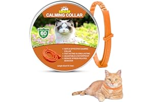 SURGLAM Collare calmante per Gatti, Collare Anti-ansia con Dimensioni Regolabili, 2 Mesi di Protezione, Effetto Calmante Impermeabile Sicuro Naturale Duraturo Rilievo di Ansia Collare ai Feromoni per Gatti…
