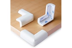 GENERICO Homy Kit 12 Paraspigoli Angolari in Gomma per Bambini, Para Spigoli Bimbi per la Sicurezza della Casa, Copri Angoli Primi Passi Neonato, Protezione Angolare Paracolpi, Coprispigoli Anti Urto (Bianco)