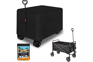 AXPQHL Housse de Protection Chariot pour Jardin,Tissu Oxford 600D imperméable et anti-ultraviolet Housse de Chariot de Chariot Utilitaire, postuler à Chariot Plage Pliable,noir 97 * 56 * 51cm