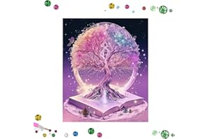 Zfseyuh Diamond Painting Kit Completo para Árbol,Kit de Pintura de Diamantes Árbol de la Vida,Bricolaje Cuadros Diamantes 5D Decoracion pared Salon 30x40cm Ancianos y Niños