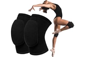 FAINCA Knieschoner, Verdickter Schwamm Knieschoner Volleyball, Elastizität Volleyball Knieschoner, Knieschoner Tanzen, für Sport Fußball Handball Tanzen (Schwarz/L