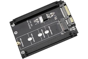 MUGAST M.2 SSD Adapter, High Performance 22-Pin M.2 NGFF SSD to SATA Card Adapter Converter, M.2 to SATA Adapter Card Plug and Play for WinXP/ 8/7/for Linux/for Mac, Black