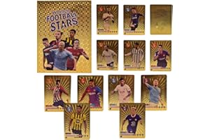 FCXVXCL Weltmeisterschaft Fußballstar-Karten, 55 Stück 2022/2023 Champions League Karten, Trading Cards für Kinder zum Sammeln (Golden)