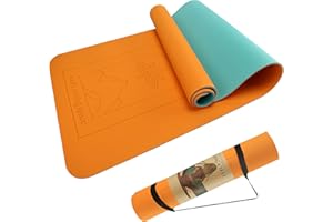 NIDRA SOUL'S RESTING SPACE Nidra Yoga Mat, Professional Yoga and Pilates Mat for Women and Men, TPE Eco-friendly Non-Slip Base Yoga Mat for Floor Exercises, Fitness, Workout and Meditation 183cm x 61cm x 6mm