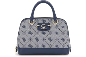 GUESS Damen Neda Dome, Umhängetasche, Marineblaues Logo