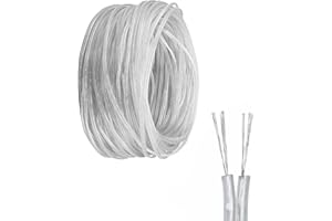 SOTIPEVS 30M Durchsichtige Leitung 28AWG 2 Adriges PVC Kabel Transparent Elektrokabel 2 Kern Transparent Cable, Außendurchmesser 1.6 * 3.2mm Für Leuchten, Lichtkette