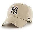 MLB New York Yankees Men's '47 Brand Clean Up Cap, Khaki, One-Size