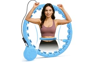 JLoibao Cerceau Hula Hoop Fitness avec Sweet Poids Boule,Comprend 24 Maillons Détachables, équipement d'exercice Intelligent pour Femme