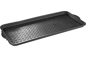 WALSER vassoio multiuso Safetray, vassoio universale per bagagliai, vassoio in plastica, vassoio, vassoio per olio piccolo 77x35x3 cm nero 28100