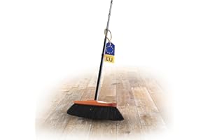 Novaliv Escoba de Habitación Con Mango Estable, Mezcla de Pelo de Caballo de Crin, Cerdas Suaves, 4 Piezas, Para Laminado y Parqué, Cepillo Con Cerdas Naturales