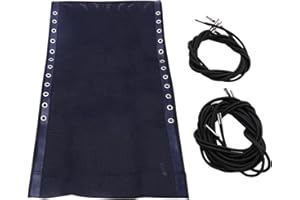 POHOVE Tissu de rechange pour chaise inclinable Zero-Gravity - Tissu de rechange avec cordes, tissu de réparation pliable anti-gravité pour jardin, piscine, pelouse (bleu)