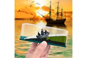 Yizemay Nave da crociera Fluid Drift, One-Piece Inaffondabile Barca In Una Scatola Fluid Drift, Nave Da Crociera Inclinare Mai Drift Bottiglia Decorazione Da Tavolo Per Auto Vetrine E Regali (B)