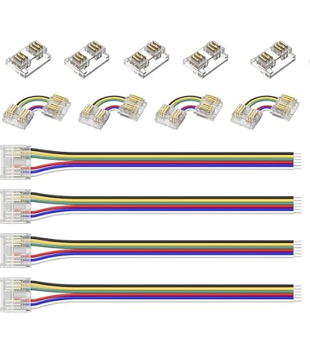 LedNord Cavo Prolunga 6 Poli Per Strisce LED RGB-CCT - 5 Metri - 18 AWG - Per RGB, RGBW, RGB CCT