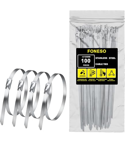Serflex Inox Collier De Serrage Lot 30 Pièces 400×7.9mm - Acier Inoxydable Autobloquant