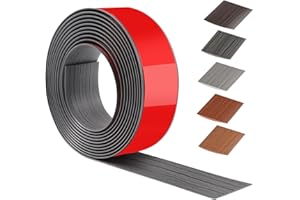 ZTOWOTO 400 cm X 5 cm Barre De Seuil Adhesive, Seuil De Porte Adhesif PVC, Barres De Transition De Seuil Pour Cuisine, Salon, Pour Joindre Les Renfoncements Du Sol, Du Carrelage Ou Du Tapis(Gris Foncé)