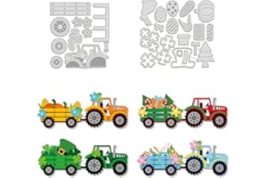 GLOBLELAND Trattore Metallo Tagli Trattore Taglio Muore Stencil in Metallo per Fai da Te Scrapbooking Fustellatura in Metallo per La Fabbricazione di Carte di Carta Fustelle Album Fai da Te