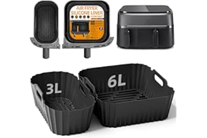 HONYAO Silikonowa Frytkownica Akcesoria do Philips Airfryer Dual Basket 3000 Series 9L NA350/00, 2 sztuki Akcesoria do Frytkownicy na Gorące Powietrze do Philips Steam Airfryer 5000 Series NA550/00