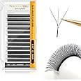 NAGARAKU W Eyelash Extension 3D Volume Premade Fan 0.07mm D curl 8mm Faux Mink Matte Black Cluster Easy Fanning yy Eye Lashes
