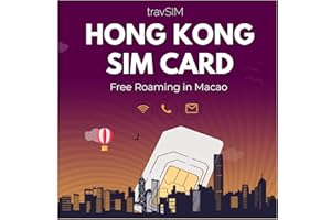 ‎TRAVSIM travSIM - Karta SIM Hong Kong | 10 GB danych mobilnych z prędkością 4G/5G | Bezpłatny roaming w Makau | Działa na urządzeniach z systemem iOS i Android | Plan na karcie Hong Kong jest ważny przez 30 dni