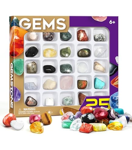 Kit Fouille Pierres Précieuses Science4you - Découverte Archéologie Pour Enfants 6 Ans Et Plus - 10 Minéraux à Déterrer