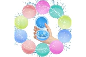 HELOVGE 10 Stück Wiederverwendbare Wasserbomben,Selbstdichtende Silikon Wasserbombe,Wasserbomben Wiederverwendbar,Für Kinder Und Erwachsene,Outdoor-Aktivitäten,Wasserspiele,Spielzeug