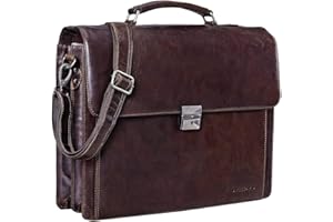 STILORD 'Johann' Borsa 24 ore uomo in pelle Valigetta ventiquattrore Cartella Portadocumenti da ufficio lavoro Borsa porta PC 15.6'