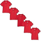 Amazon Essentials Ni&ntilde;as Polo de Uniforme de Doble Punto y Manga Corta