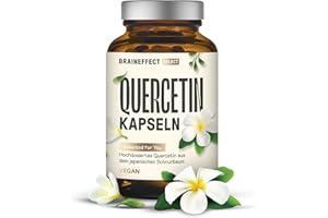 ‎BRAINEFFECT BRINAEFFECT Quercetin Kapseln - Hochdosierte Antioxidantien aus Japanischen Schnurrbaum-Blütenextrakt, Schonend extrahiertes Quercetin 500mg
