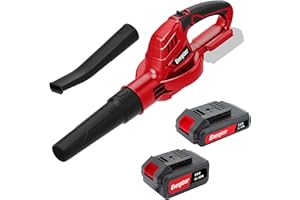 Energizer - Soffiatore di Foglie Senza Fili 20V (Batterie Incluse) – Motore 13000 giri/min – Velocità del Soffio 210 km/h – Leggero 1,2 kg – Ergonomico & Potente – Per Foglie, Polvere, Detriti e Altro