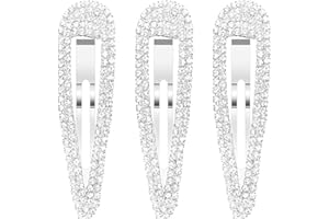 LICHUANUK 3PCS Fermagli Capelli Donna Eleganti Argento Crystal Cristallo Mollette Strass Grande per Ragazze Moglie Regalo Festa