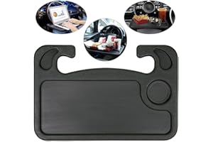 DEAUTIE Auto Laptop Schreibtisch, Auto Auto Lenkrad Schreibtisch, Multifunktional Lenkrad Schreibtisch, Multifunktionaler Lenkradschreibtisch, Auto Multifunktionstisch, für Computer und Bücher (Schwarz)