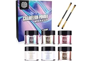 VIOLA HOUSE Poudre de Mica Caméléon,Facile à dissoudre,Mica Powder Pigment,Pour Travaux Manuels en Résine,Nail Art,Savon,Bougie,Slime,Mica Powder Resine Epoxy 6 Couleurs*4g