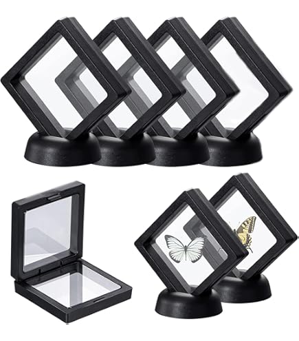 Zwevend display 3D 23x9x2cm wit met zijstandertjes 10x