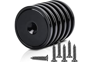 SWIHORAB Imanes de Neodimio Extra Fuertes, 32 mm, Fuerza de 45 kg, Imanes de Disco con Cápsula, Imanes en Olla Fuertes con Orificio 6p