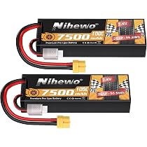 Youme 2S Lipo Batterie 5200mAh 50C 7,4V Étui Rigide T pour RC Voiture 2pcs | 7,4V RC Batterie 2S 5200mAh 50C Prise T Compatible avec Losi Axial 1/8 1/10 RC Véhicules Voiture Youme 2S Lipo Batterie 5200mAh 50C 7,4V Étui Rigide T pour RC Voiture 2pcs | 7,4V RC Batterie 2S 5200mAh 50C Prise T Compatible avec Losi Axial 1/8 1/10 RC Véhicules Voiture