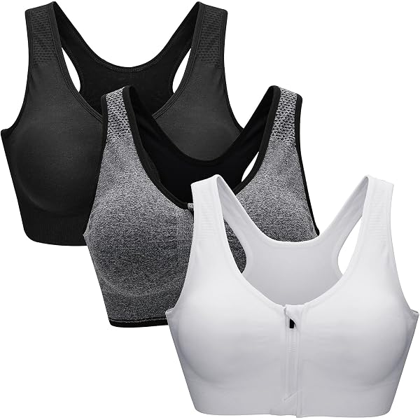 Brassières Femme Ouvert Devant Sports Bra sans Armature Soutien Gorge Fermeture Devant Soutiens