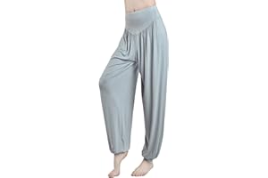 MESHIKAIER Super Doux Sarouel Pantalon Femme en Modal pour Yoga, Harem, Sport, Jogging, Danse - Élastique et Extensible