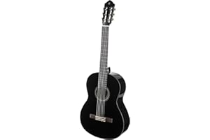 Yamaha C40 II Guitarra Clásica Guitarra 4/4 de madera, 65 cm 25 9/16”, 6 cuerdas de nylon, Color Negro (Acabado brillante)