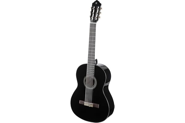 Yamaha C40BLII Guitare acoustique Black – Guitare traditionnelle 4/4 – Guitare classique d'étude – Idéale pour débutants